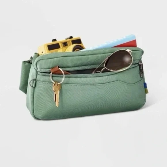 NWT OPEN STORY Hip Pack Bag Or Over The Shoulder Anti Theft Dark Ivy - Picture 5 of 7